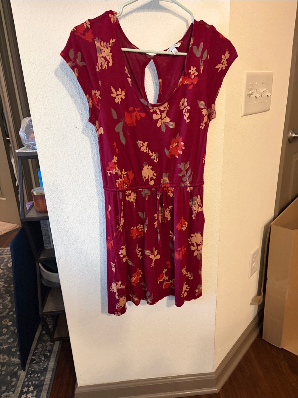 Lucky Brand burnt red Floral Mini Dress